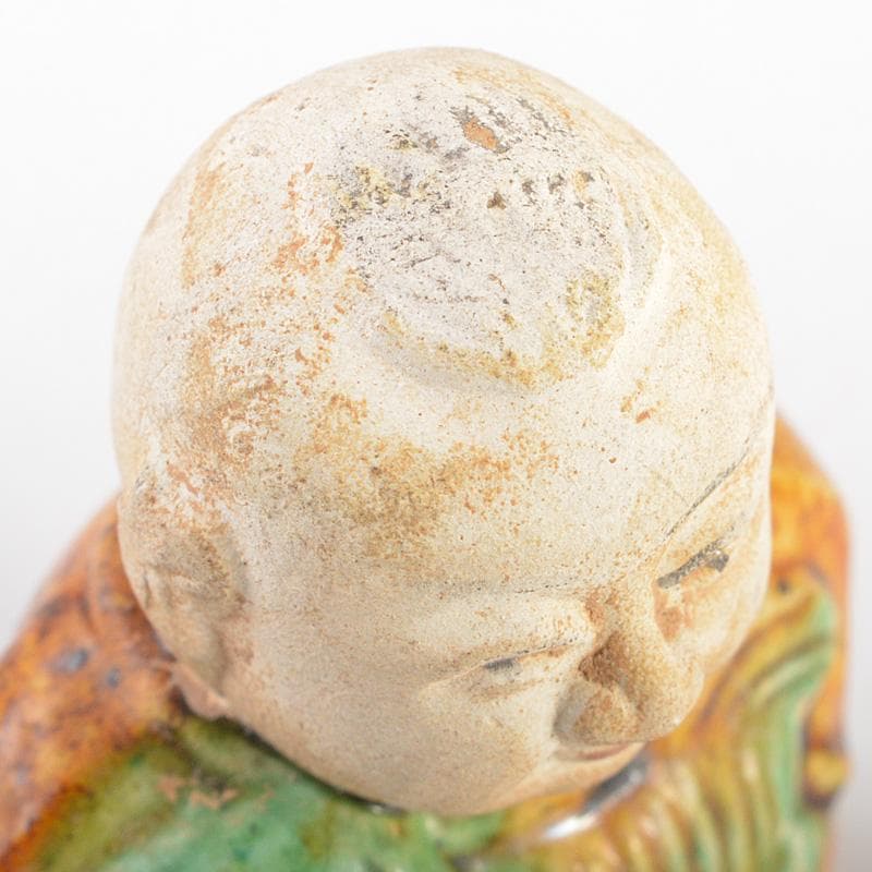 中国　唐三彩　陶人形　人物像　置物　時代箱　C　R7547