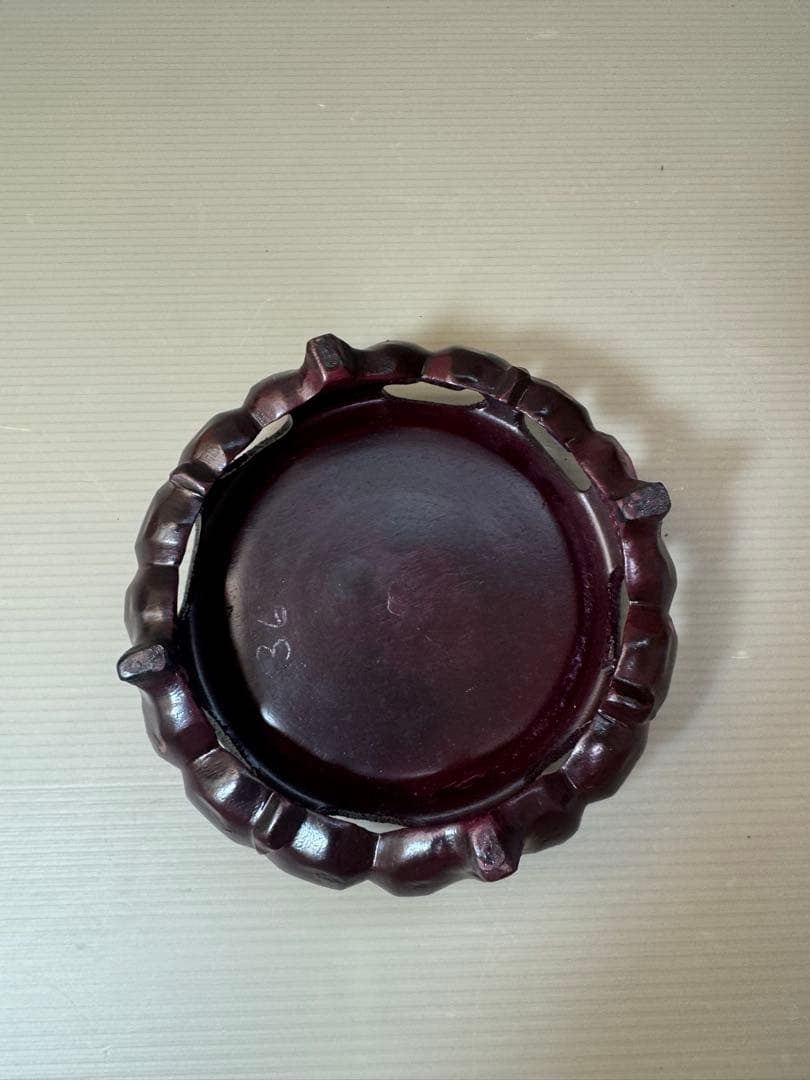 2903 中国骨董　大明萬暦年製銘　染付唐草青花　花瓶　花台付　時代物