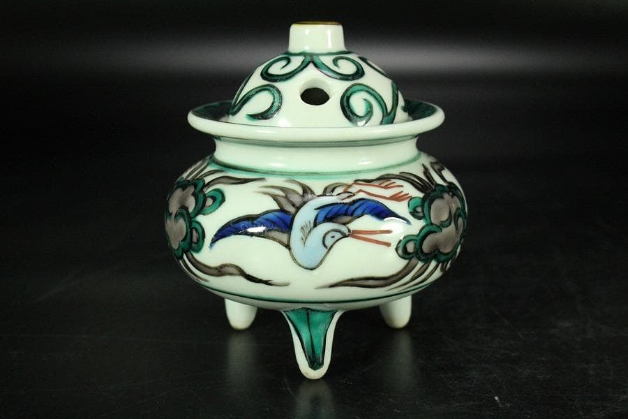 九谷 色絵 香炉(K-LC861)