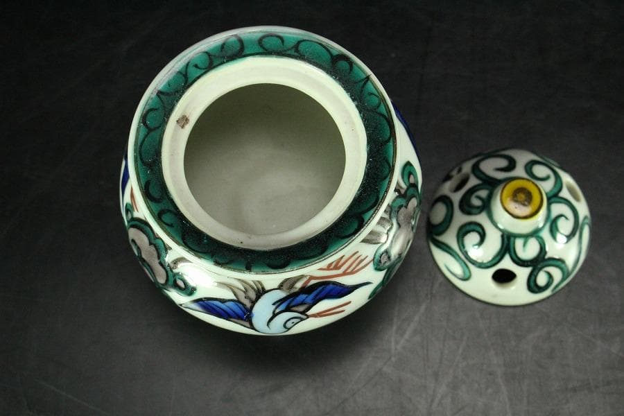 九谷 色絵 香炉(K-LC861)