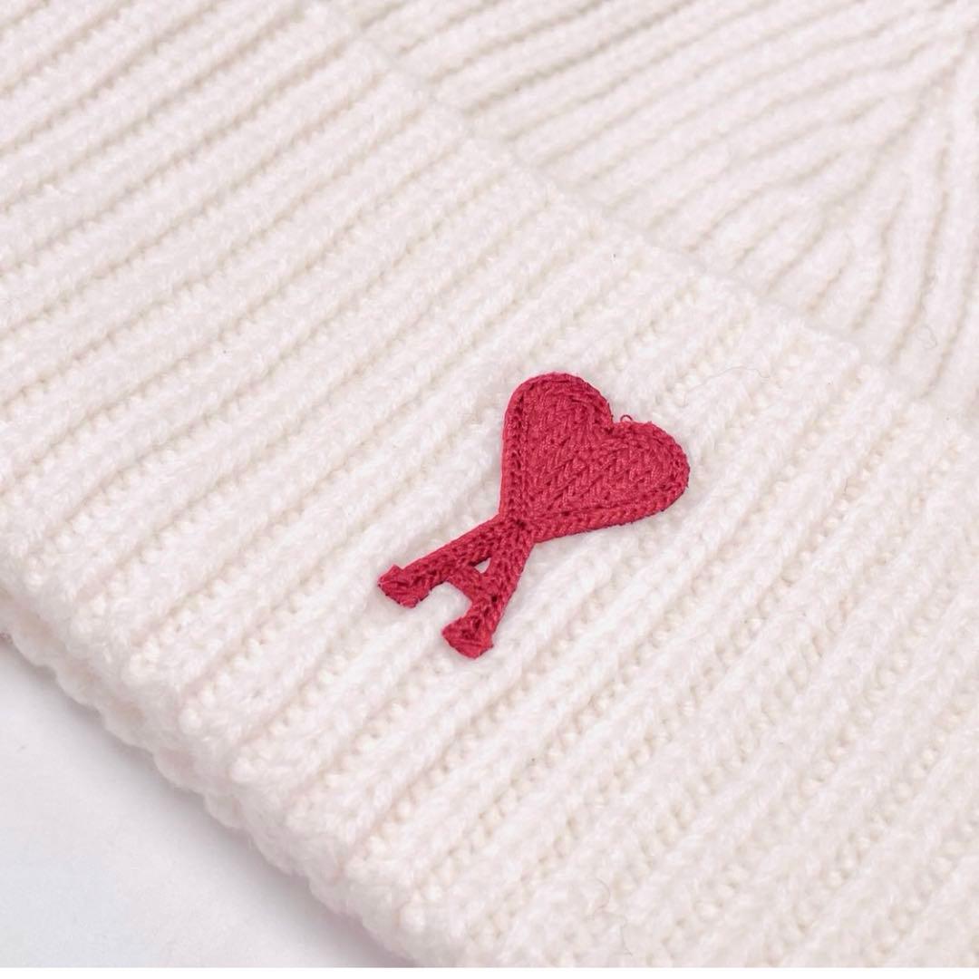 月初セール ami アミパリス ニット帽 ロゴ ウールビーニー ニット 帽子