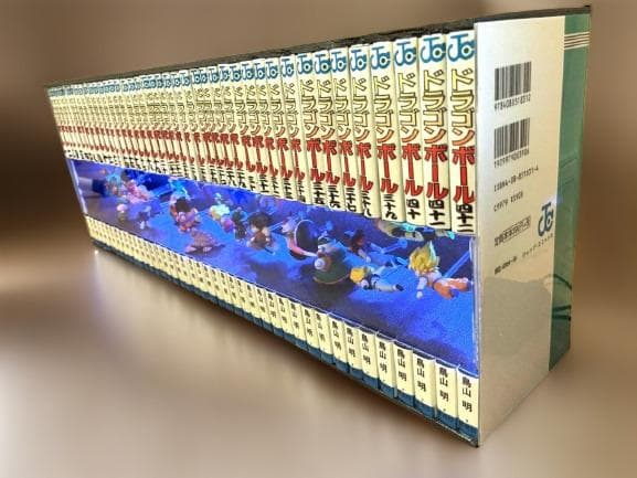 ドラゴンボール コミック 背表紙 フィギュアセット＋LEDディスプレイケース