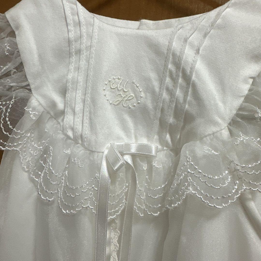 美品 ミキハウス 新生児 セレモニードレス3点セット