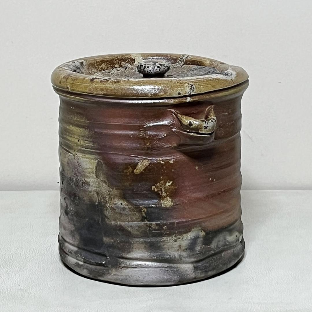 十五代 木村長十郎 友敬 備前焼 水指 共箱 木村友敬 茶道具 【k3449】