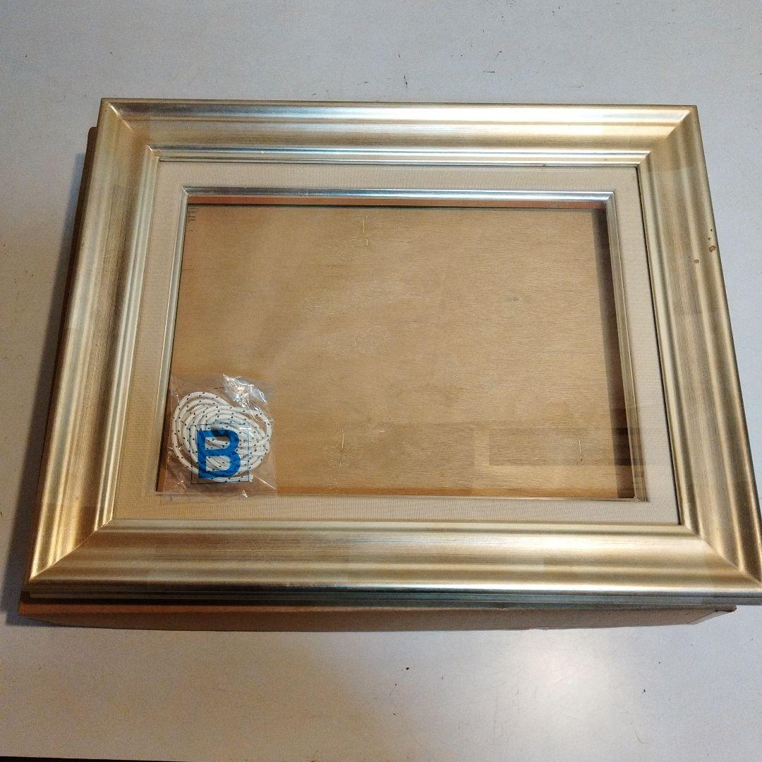 油絵　銀　F4 額縁　未使用