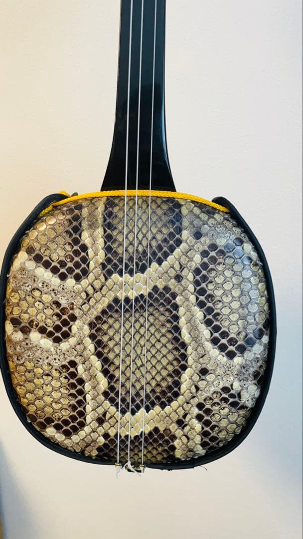 本皮 三線 美品！ケース+ウマ+バチ付き 沖縄三線