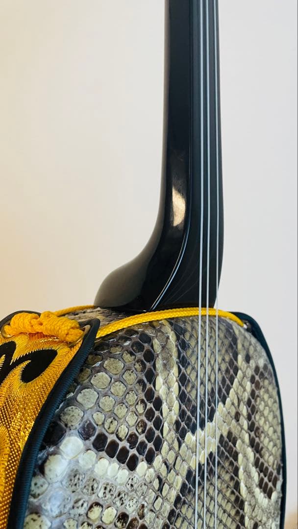 本皮 三線 美品！ケース+ウマ+バチ付き 沖縄三線