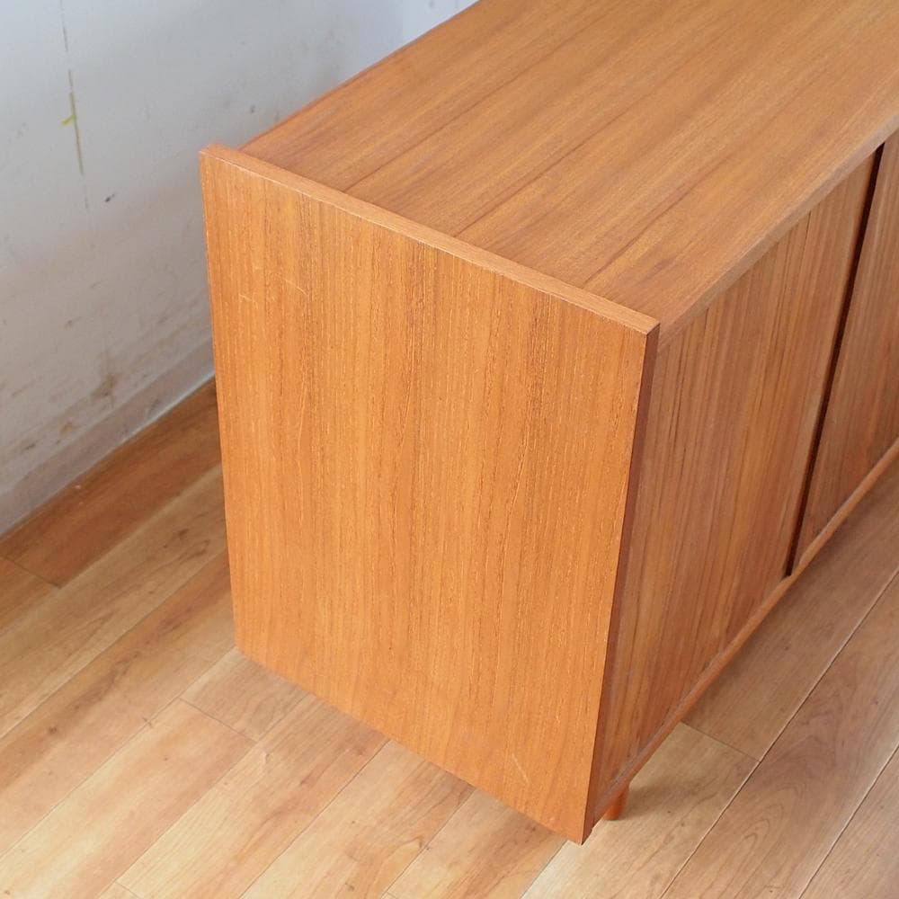 チーク材 サイドボード 120cm 北欧デザイン 収納 チェスト