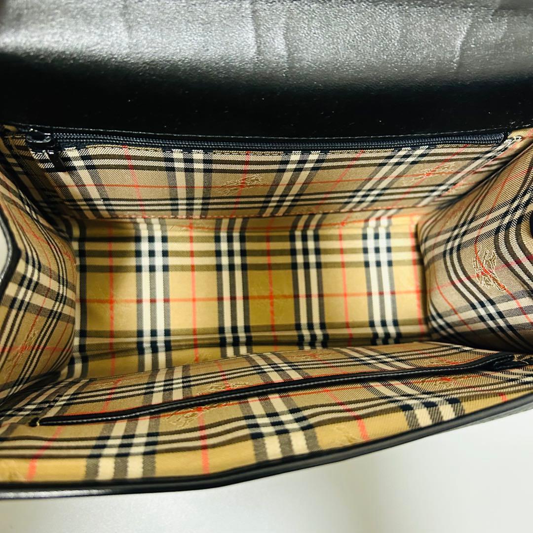 Burberry バーバリー ノバチェック ワンハンドル ハンドバッグブラック