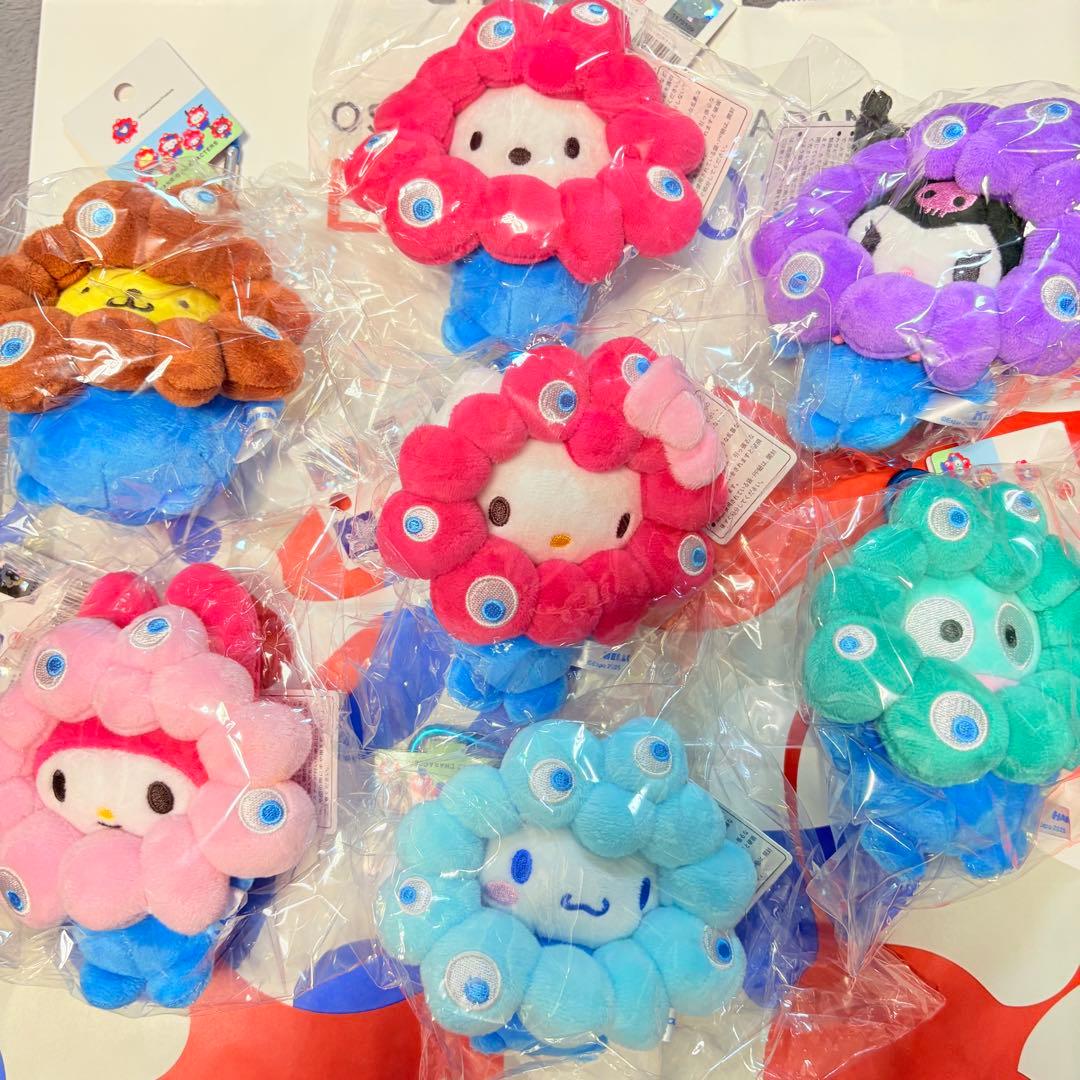 サンリオ　ミャクミャクなりきりマスコットキーホルダー　カラビナ付き　コンプリート