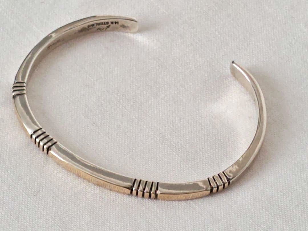 ジュリアン ネズ NAVAJO ナバホ シルバー 14K バングル ブレスレット
