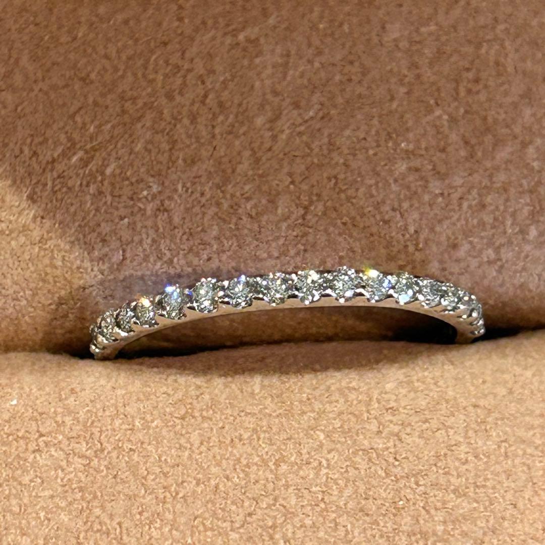 プラチナ　ダイヤモンド　リング　ハーフエタニティ　Pt900