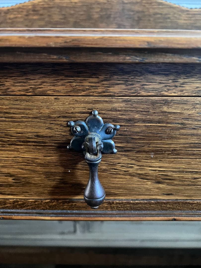 イギリスアンティーク＊木製デスク リメイク品＊引き出し付き