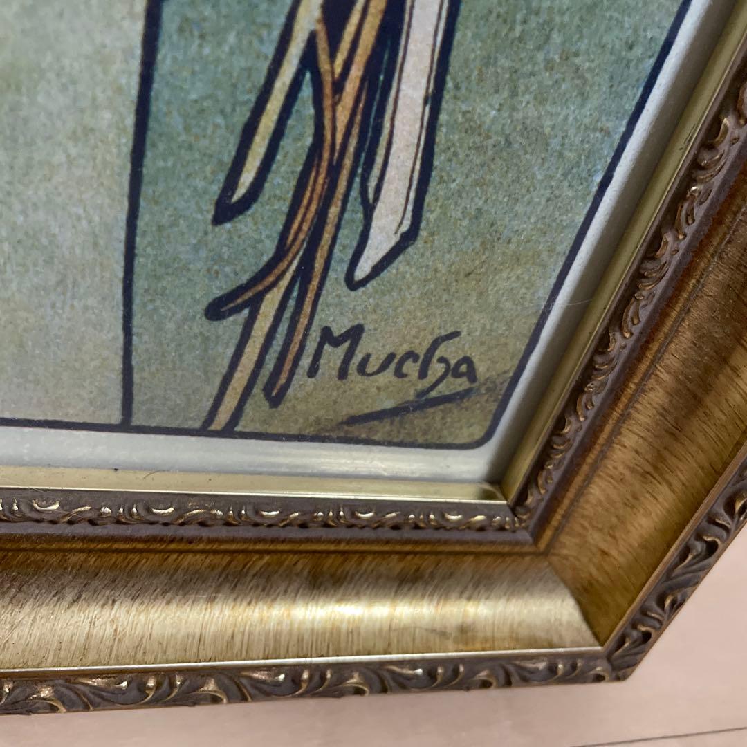 ミュシャ 桜草 豪華額装&大型 48cm x 100cm