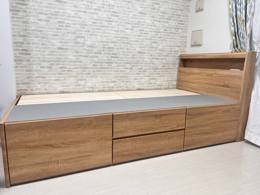 収納付きシングルベッド