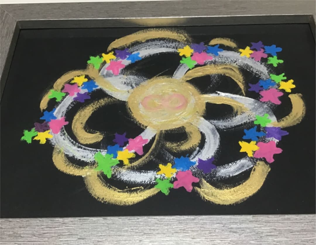 オリジナルハンドメイド 絵 無限大の宇宙の渦