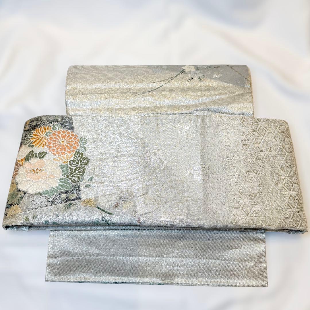 一体型 ワンタッチ帯 作り帯 佐賀錦 豪華 袋帯 二重太鼓