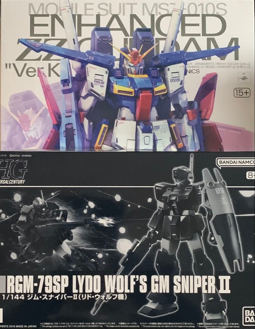 ＭＧ強化型ZZガンダム＋HG ジム・スナイパー II（リド・ウォルフ機）
