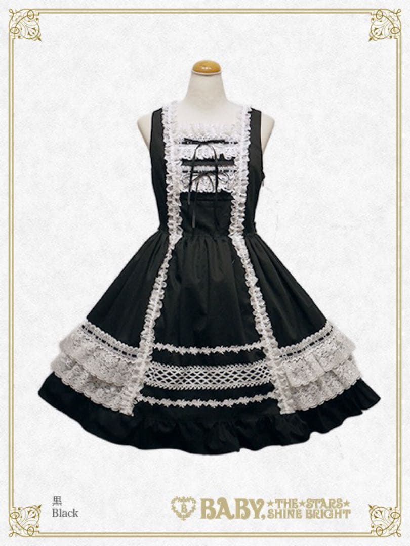 BABY レースフリルJSK 黒