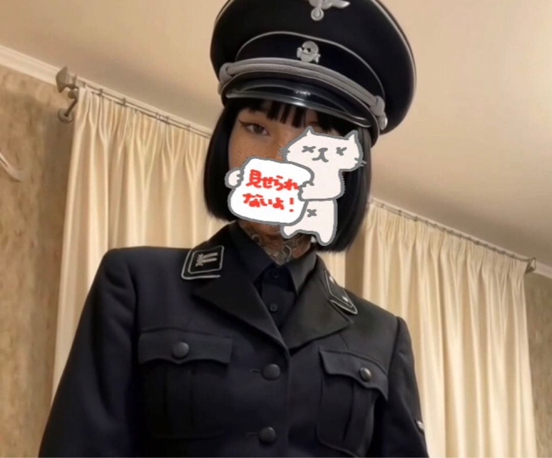 軍帽　エレル 黒帽子　ドイツ軍イメージコスプレ