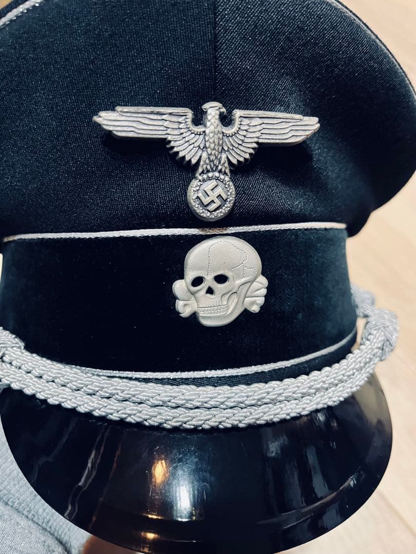 軍帽　エレル 黒帽子　ドイツ軍イメージコスプレ