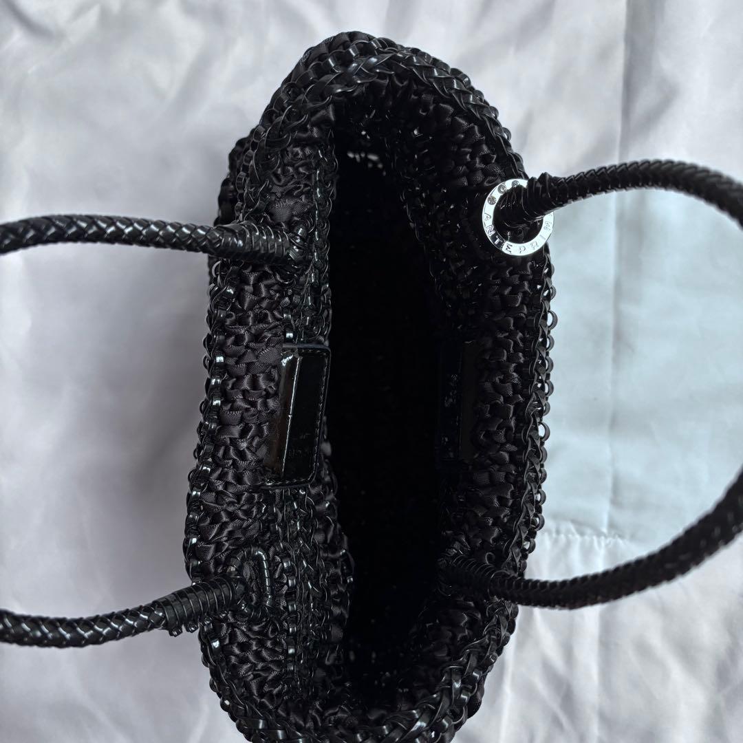 【美品】✨アンテプリマ ワイヤーバッグ　ブラック　リボン