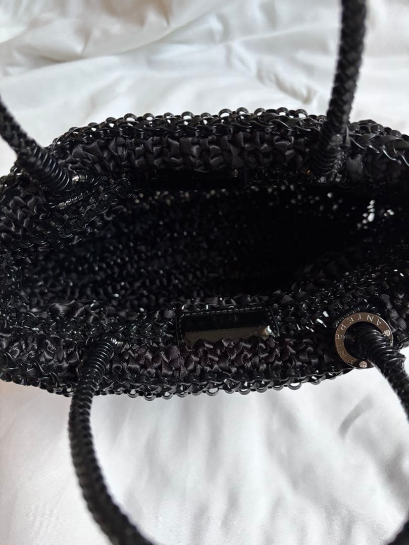 【美品】✨アンテプリマ ワイヤーバッグ　ブラック　リボン