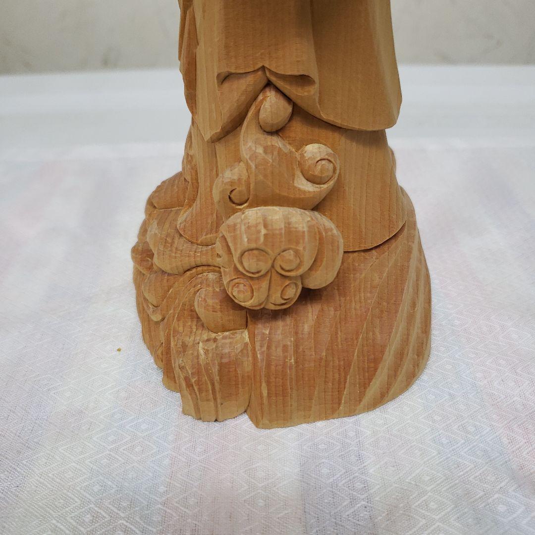 Ｂフライデー　蔵出し特価仏像★桧材 滴水観音菩薩像★高さ：約30cm