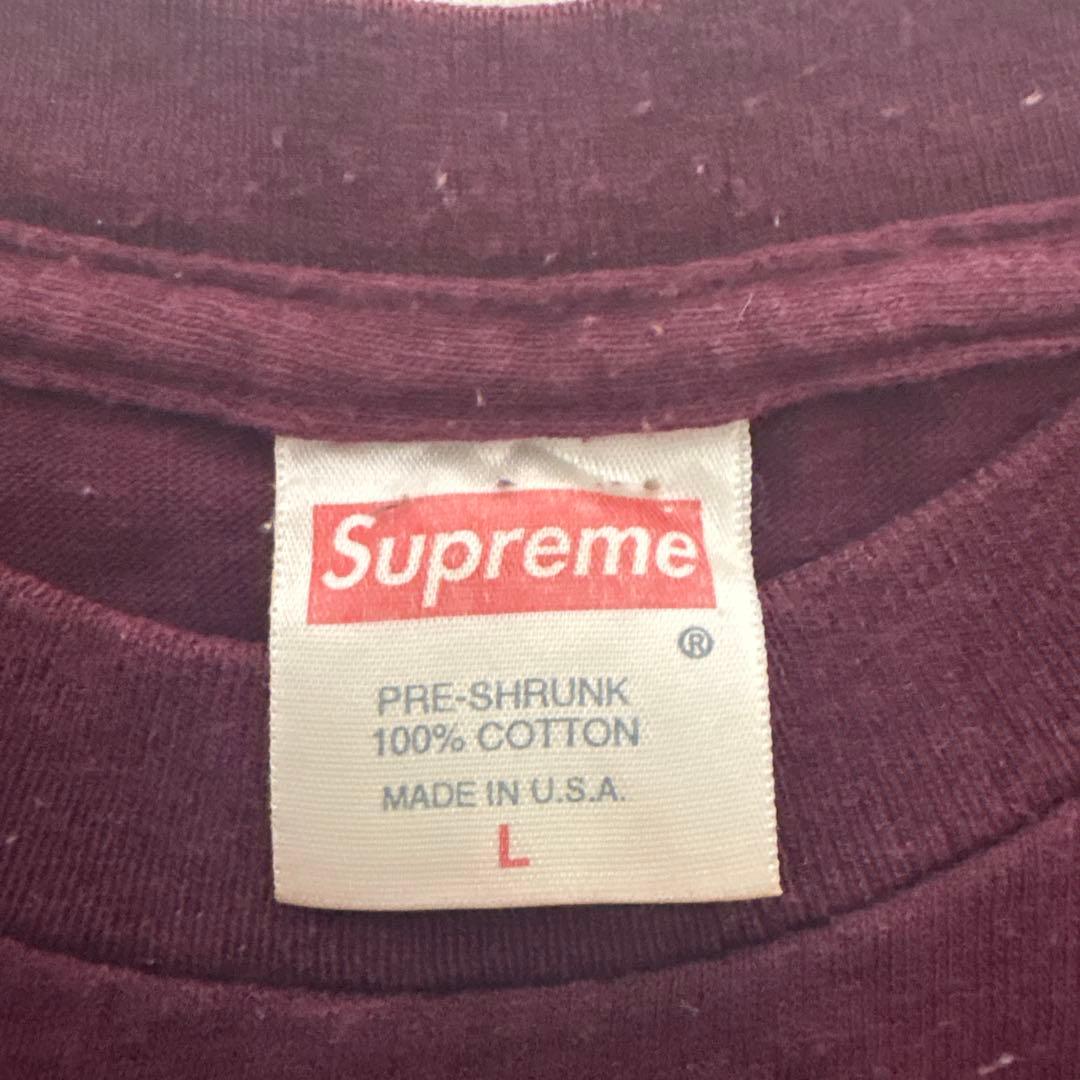 Supreme ボックスロゴ バーガンディ Tシャツ L