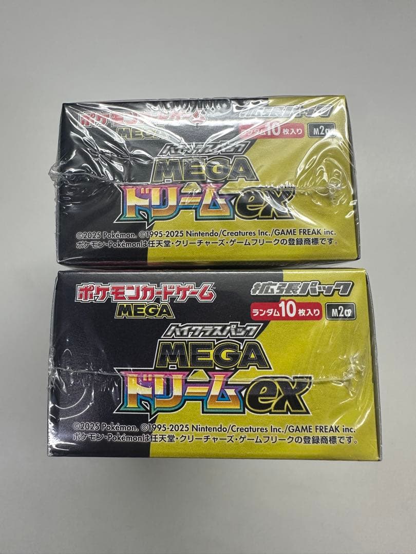 新品、未開封 シュリンク付き ポケモンカードゲームMEGAドリームEX 2BOX