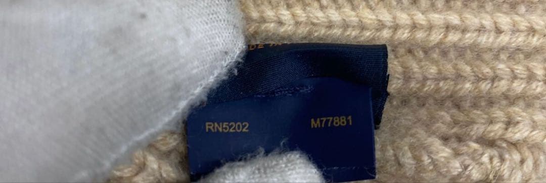 ❗️毎日〜1000円値下げ❗️ヴィトン LV スパーク ニット帽 カシミア ベージュ