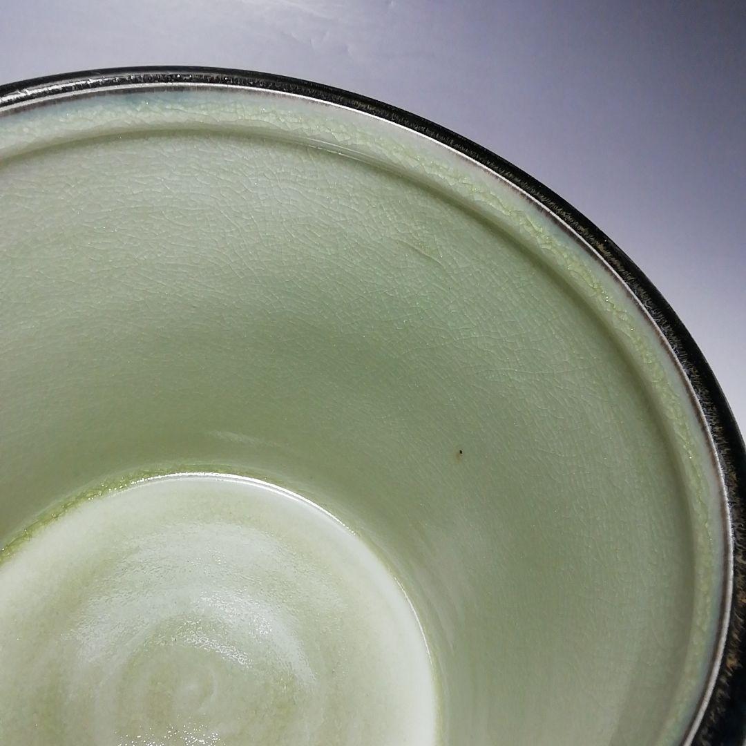 Ｓ６１３　水指　『御深井』『陽山作』『塗師　中村湖彩』　共箱　茶道具