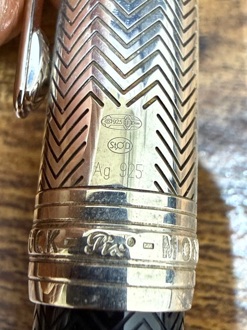 最終値下げ 超希少 モンブラン 万年筆 ソリテール ドゥエ シルバーバーリー