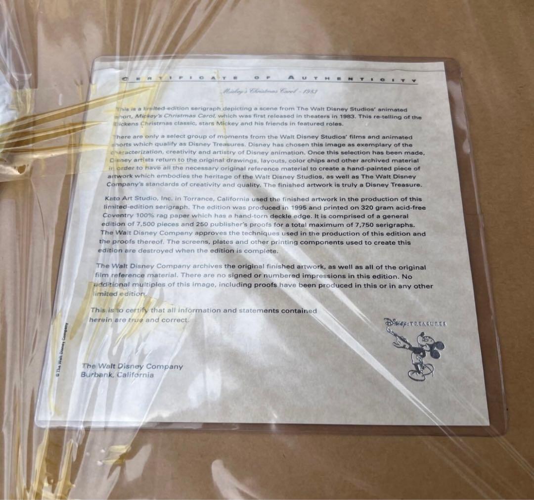 希少/ディズニートレジャーズ　ミッキーのクリスマスキャロル 絵画