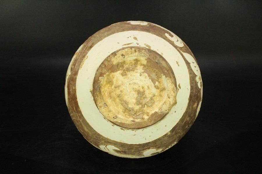 中国美術 磁州窯 十世紀後半 白磁掻落鳳紋水注 瓶 高23cm (LC248)