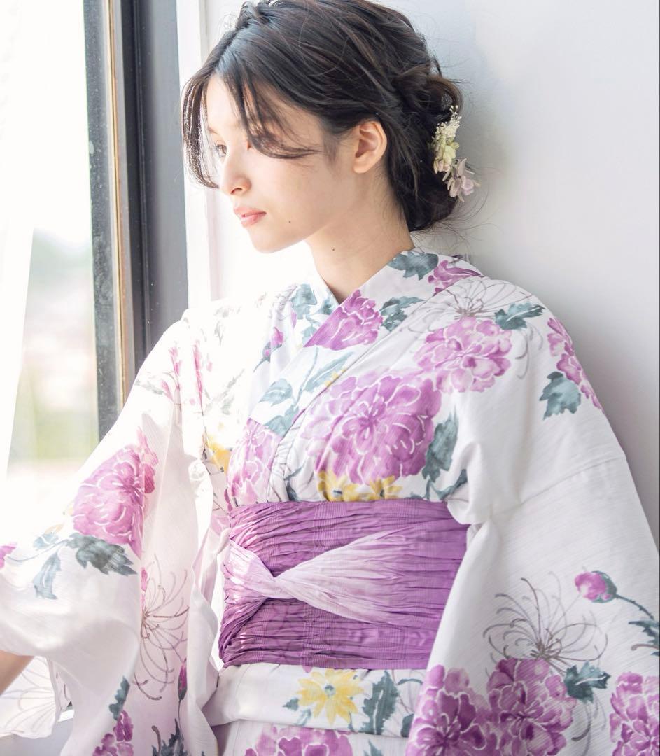 Dita 京藤色の菊重ね　浴衣