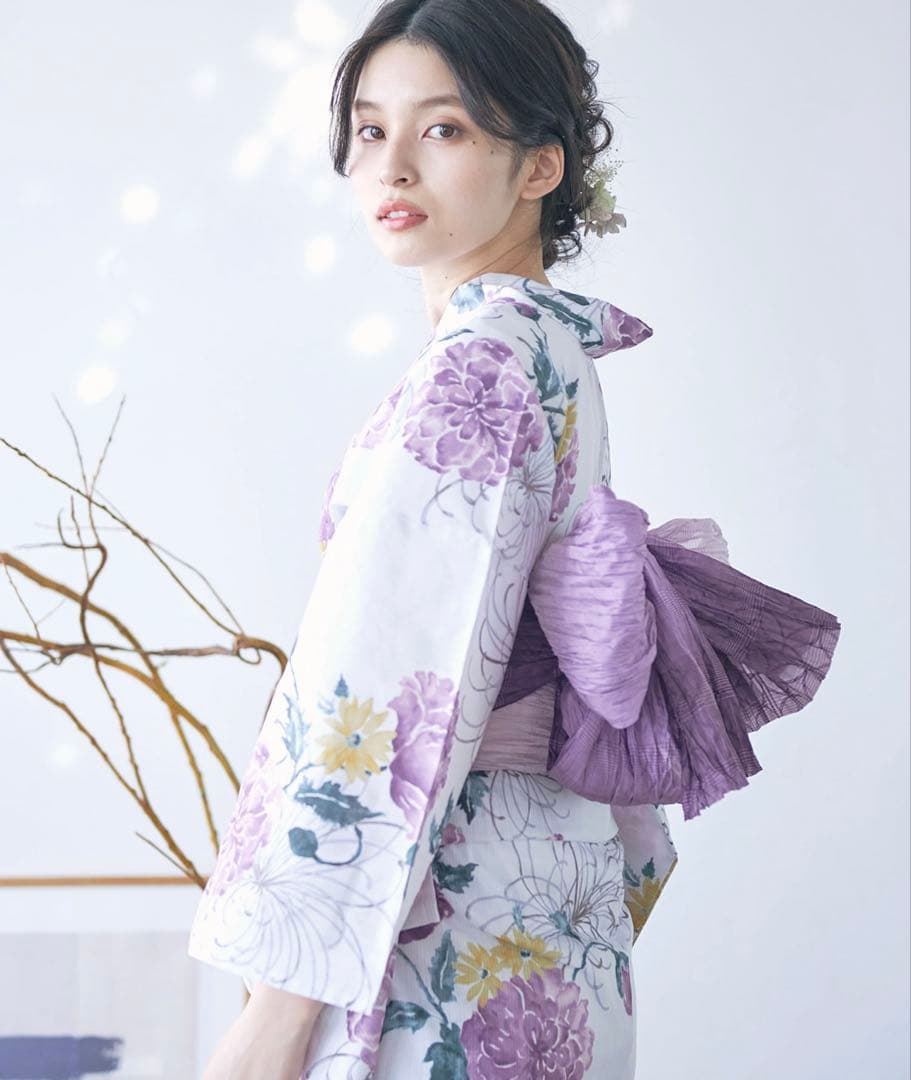 Dita 京藤色の菊重ね　浴衣