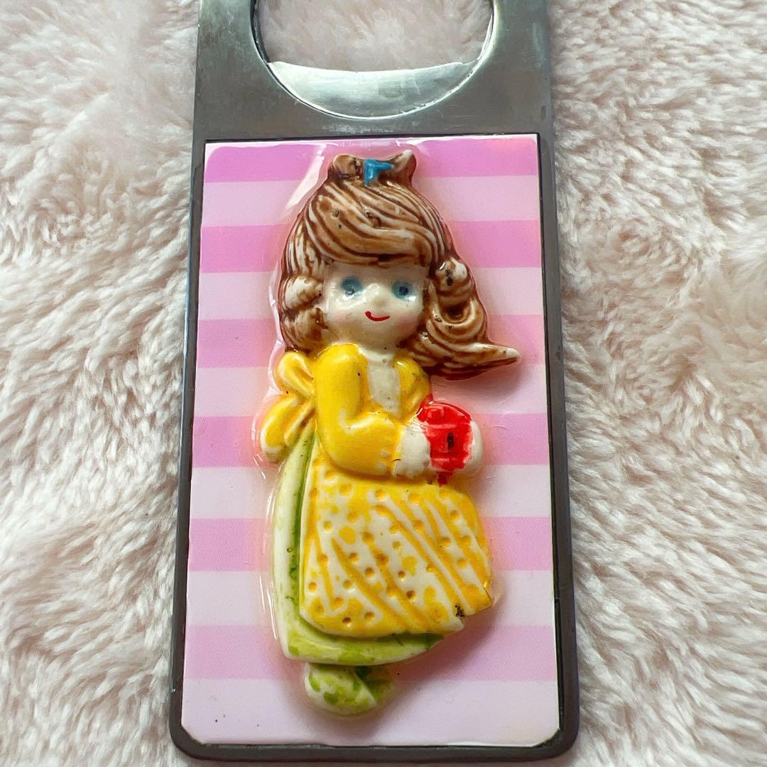 昭和レトロ ビンテージファンシー栓抜き型キーホルダー 7点 1980年代