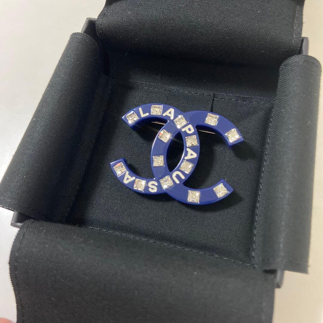 【未使用】CHANEL シャネル ココマーク ブローチ B19C ネイビー