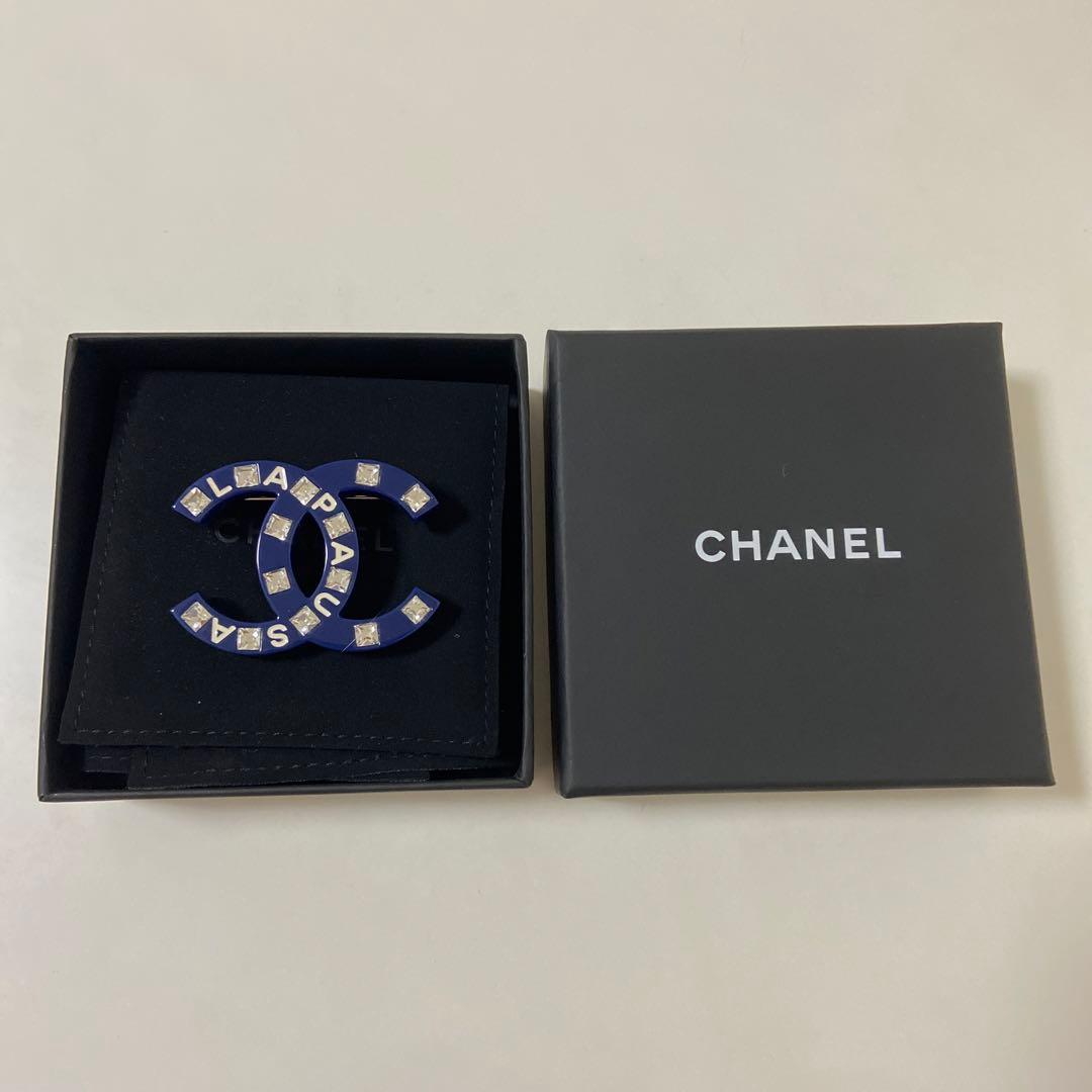 【未使用】CHANEL シャネル ココマーク ブローチ B19C ネイビー