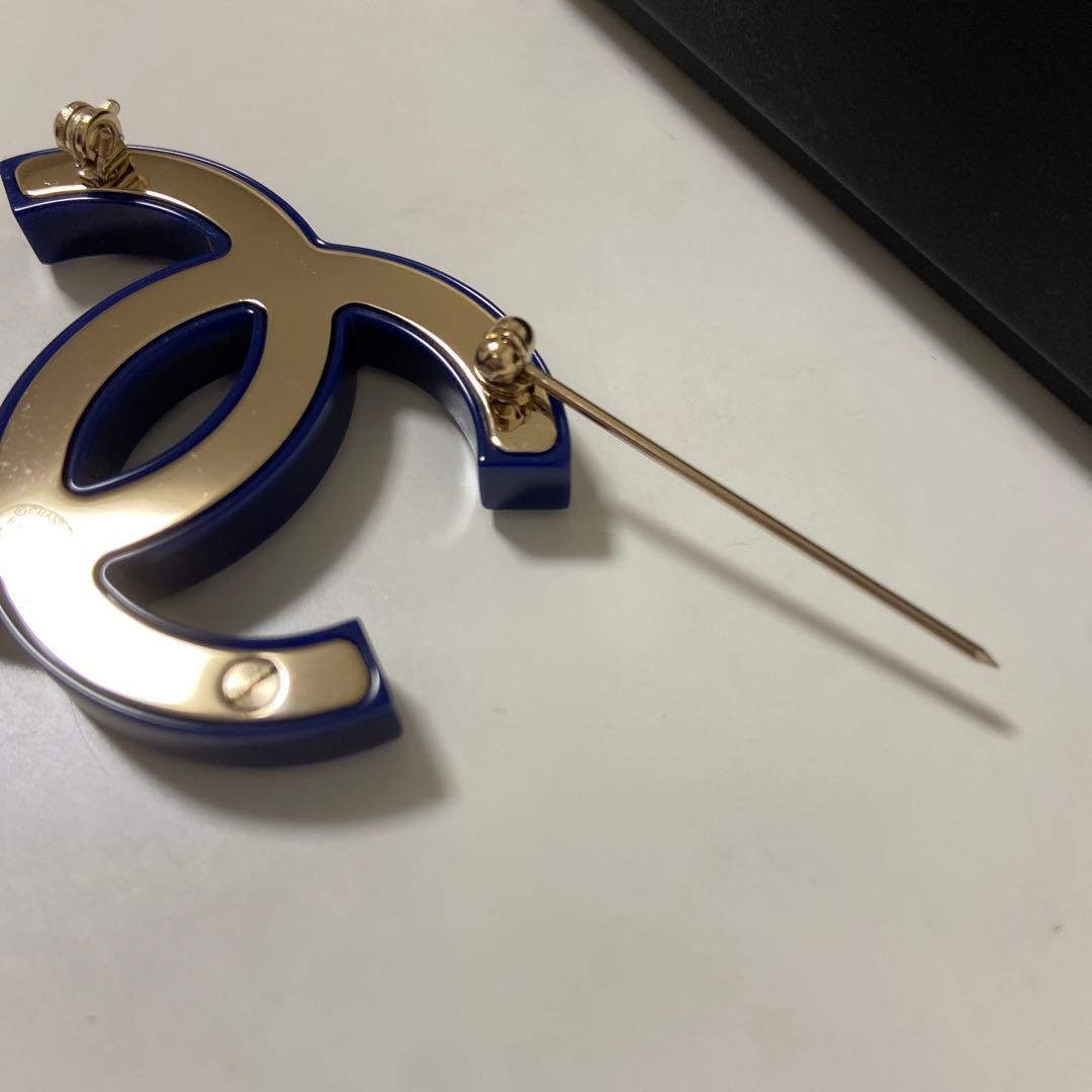 【未使用】CHANEL シャネル ココマーク ブローチ B19C ネイビー