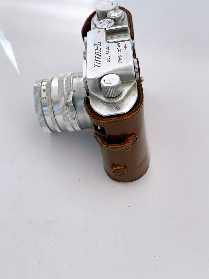 Minolta-35 レンジファインダーカメラ 純正革ケース付 現状品