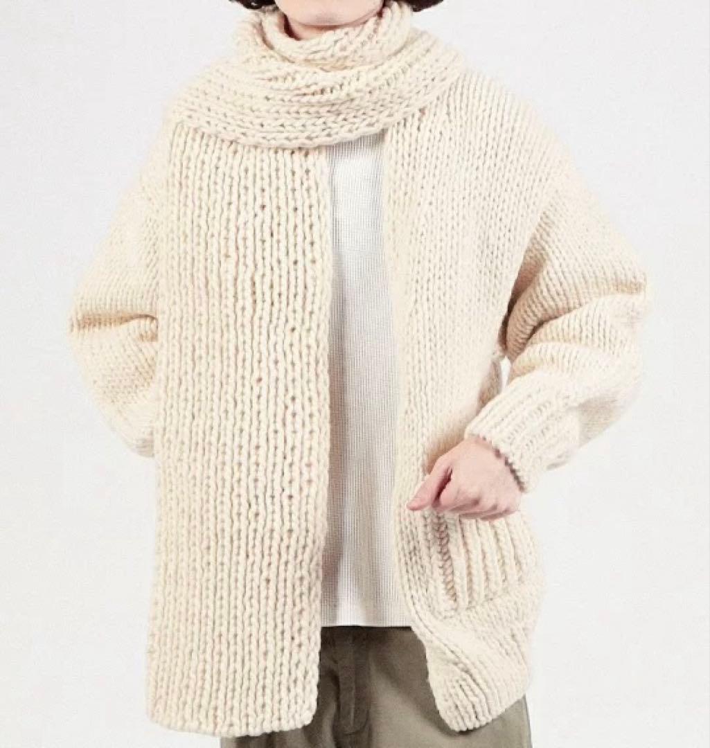 C*e様 即完商品 TOMORROWLAND ウール ハンドマフラー ライトグレ