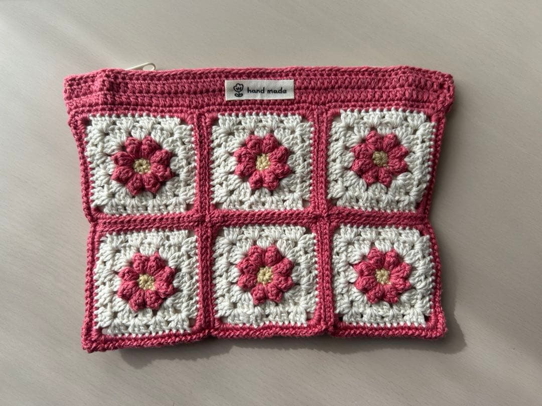 あい お花モチーフ巾着ポーチ・ファスナーポーチ