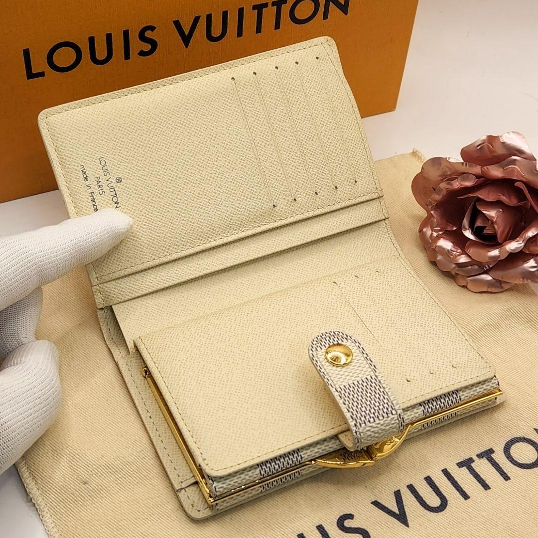 超人気モデル⭐ルイヴィトン ダミエアズール⭐️ヴィエノワ　がま口二つ折り財布