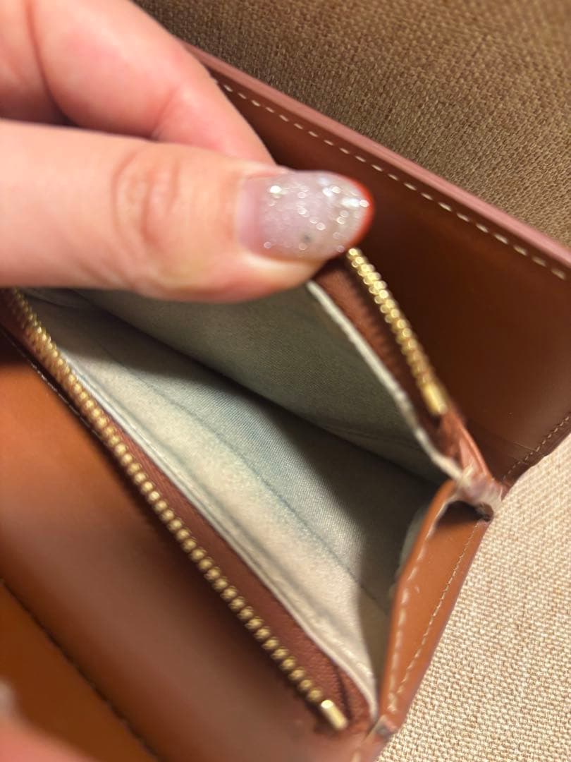 POLÈNE ブラウン 二つ折り財布