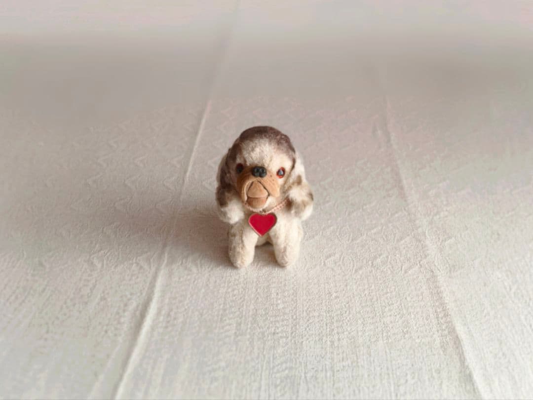 * vintage dog ♡ ハートのワンポイント キュートな ワンちゃん