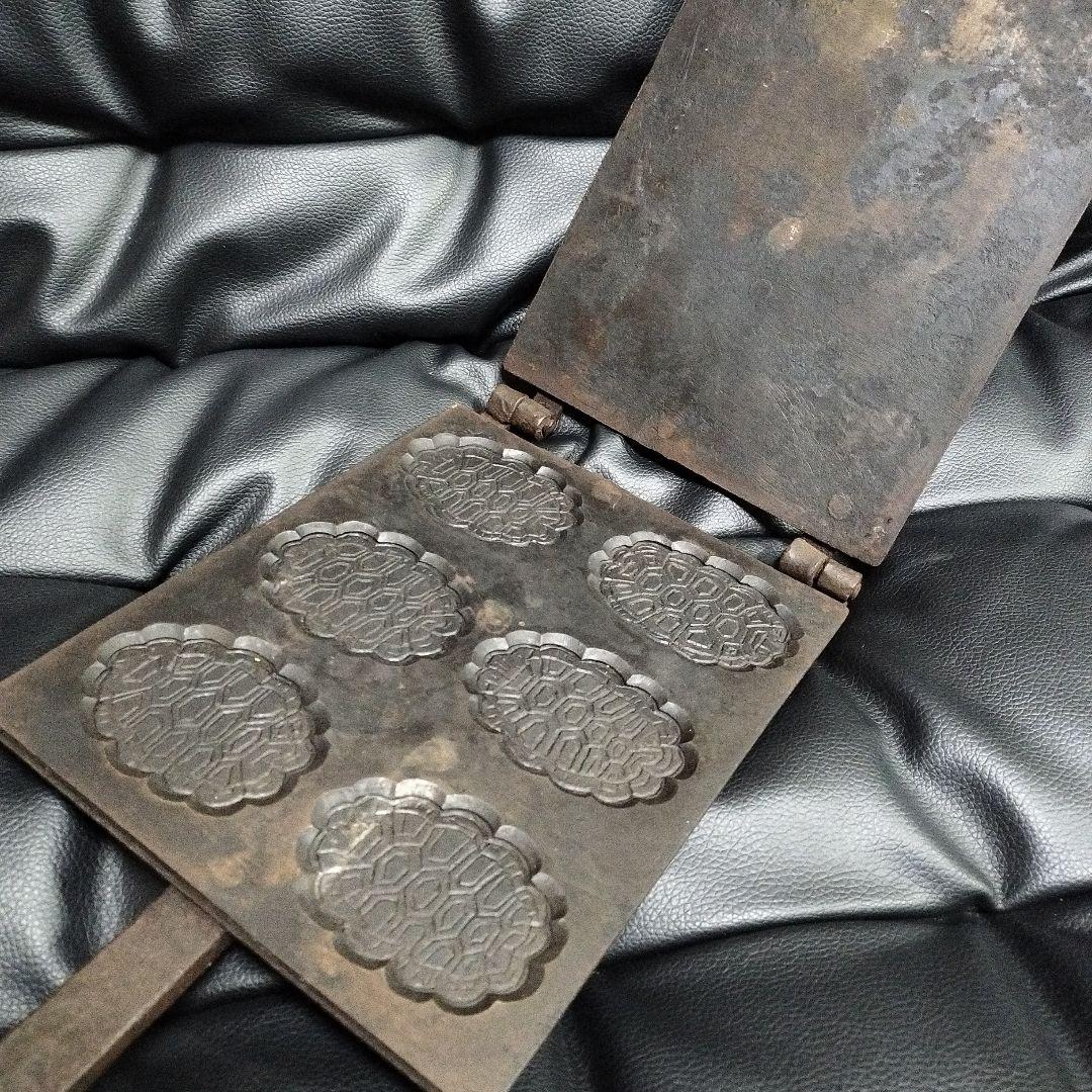 手焼き煎餅焼き器 亀 古道具 昭和レトロ アンティーク