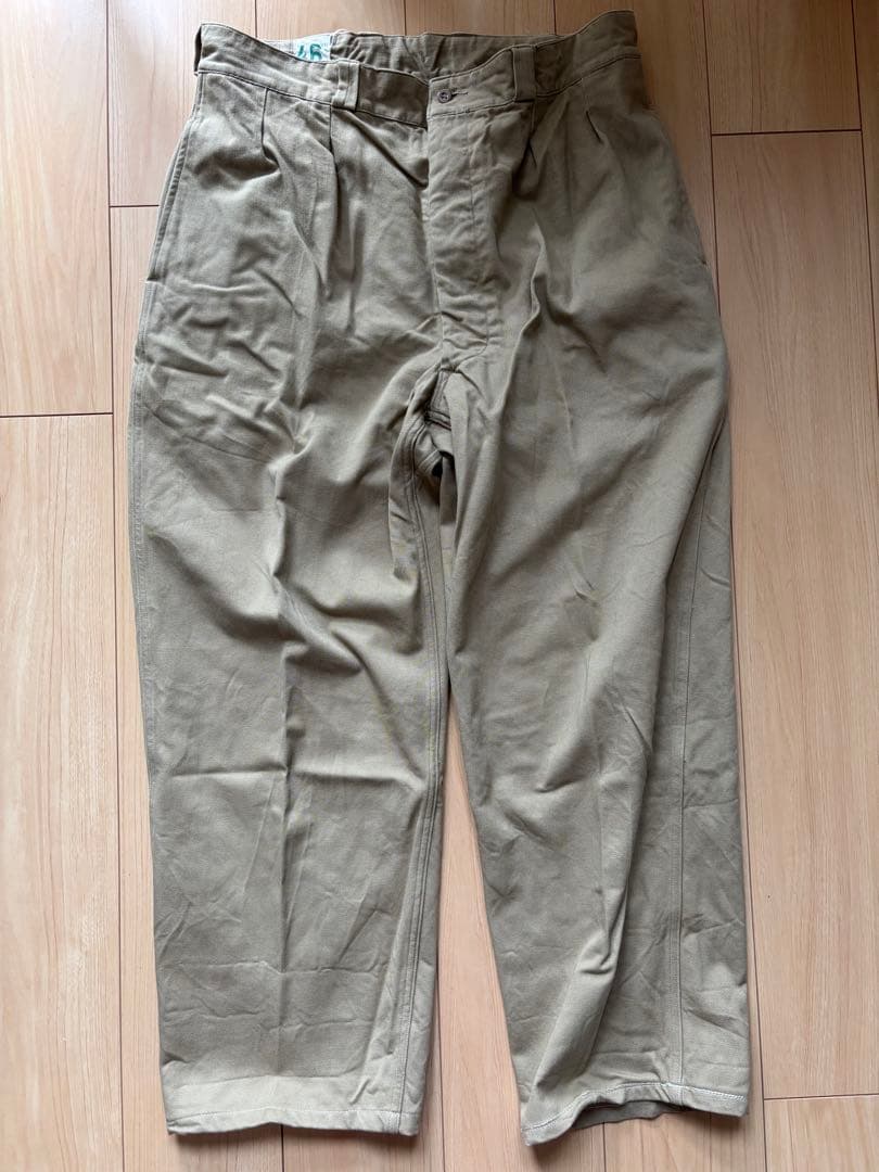 【フランス軍】1950s 60s M52 チノパン　2タック　ベージュ
