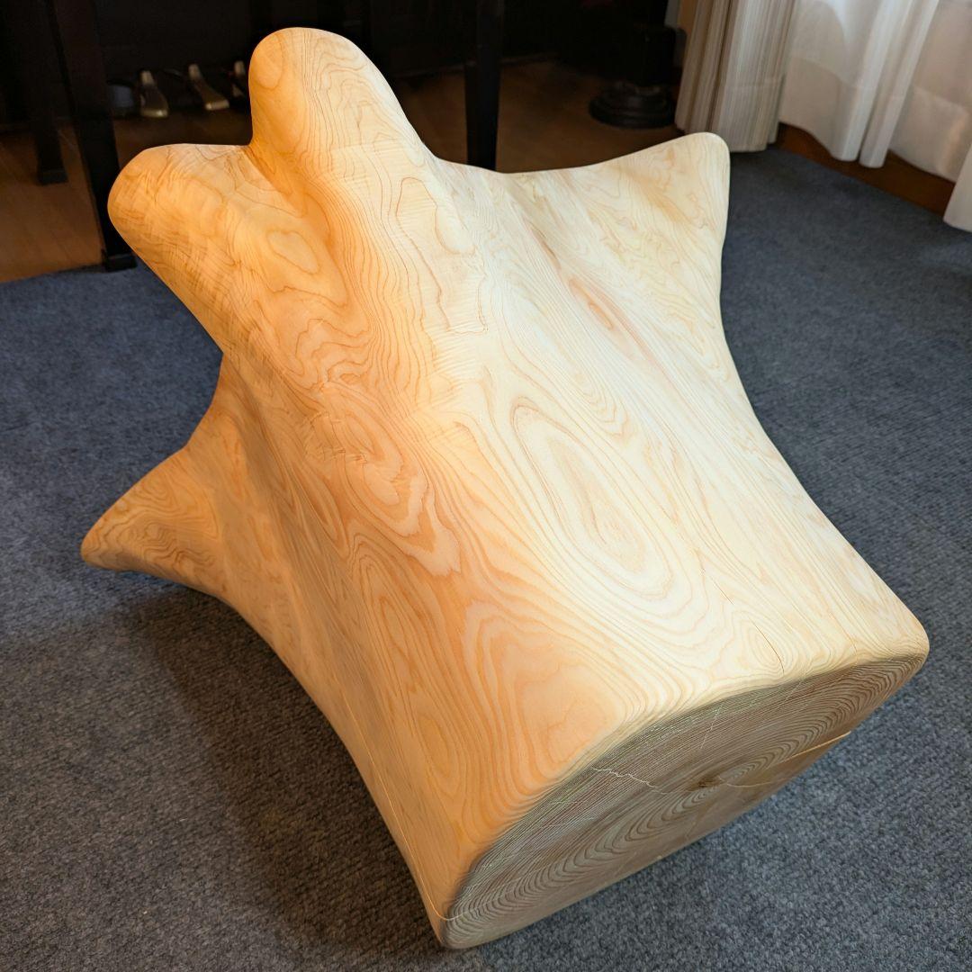 檜　切り株　丸太　椅子　スツール　テーブル　高さ約34㎝